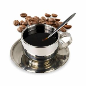 JualOne Two Cups Set Cangkir Sendok Piring Kopi Stainless Steel – 201