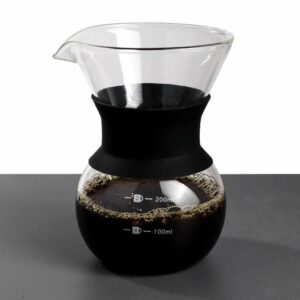 One Two Cups Coffee Maker Pot V60 Teko Kopi Barista Borosilicate Glass - SE111