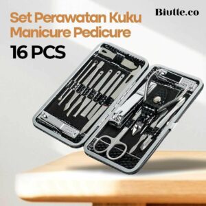 Biutte.co Set Perawatan Kuku Nail Art Manicure Pedicure 16 in 1 - MJ1096-01