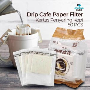 JualOne Two Cups Kertas Penyaring Kopi Drip Cafe Paper Filter 50PCS – T111