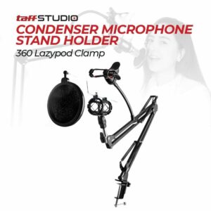 TaffSTUDIO Condenser Microphone Stand Holder 360 Lazypod Clamp - NB-35