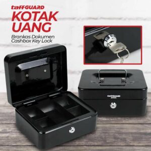 JualTaffGUARD Kotak Uang Brankas Dokumen Cashbox Key Lock – 200A