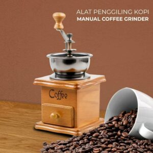 Mrosaa Alat Penggiling Kopi Manual Coffee Grinder Wood Adjustable - 16290