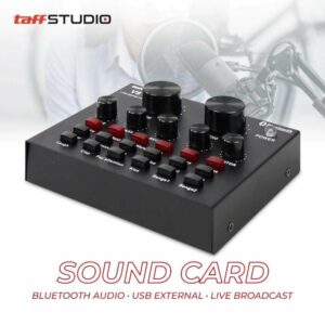 TaffSTUDIO Bluetooth Audio USB External Soundcard Live Broadcast - V8