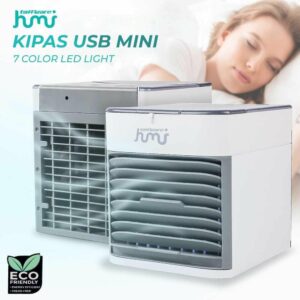JualTaffware HUMI Kipas Air Cooler USB Mini Air 7 Color LED Light – K-F009