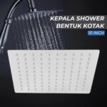 BATHE PROJECT Kepala Shower Bentuk Kotak Shower 10 Inch - F10BXGDP