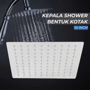 BATHE PROJECT Kepala Shower Bentuk Kotak Shower 10 Inch - F10BXGDP