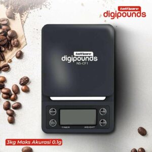 Taffware Digipounds Timbangan Dapur Timer 3kg Akurasi 0.1g - NS-CF1