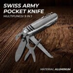 Pisau Swiss Army Pocket Knife EDC Multifungsi 9 in 1 - A3010