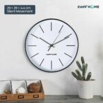 TaffHOME Jam Dinding Bulat Silent Movement Quartz Model Modern - H6589