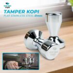 One Two Cups Tamper Kopi Espresso Flat Stainless Steel 51mm - SS51