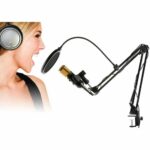 TaffSTUDIO Paket Microphone Studio with Scissor Arm Stand & Pop Filter - BM-900