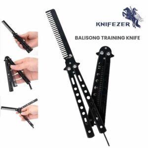 JualKNIFEZER Pisau Sisir Besi Butterfly Balisong Training Knife CS GO – LF-9898